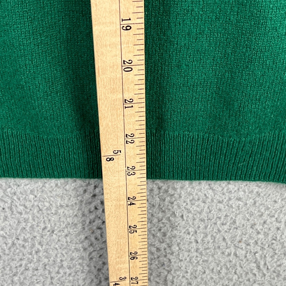 Quince Mongolian Cashmere Tee Everglade Green Short Sleeve Sweater Womens XL - Picture 11 of 11